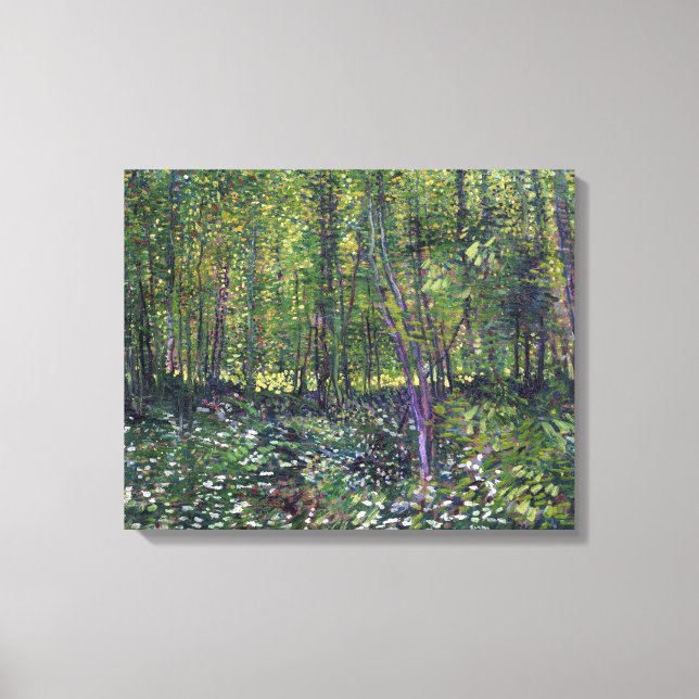 Vincent van Gogh Trees und UnderGrowth Leinwanddruck (Vorderseite)