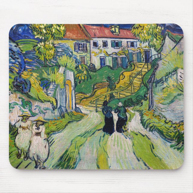 Vincent van Gogh - Treppe bei Auvers Mousepad (Vorne)