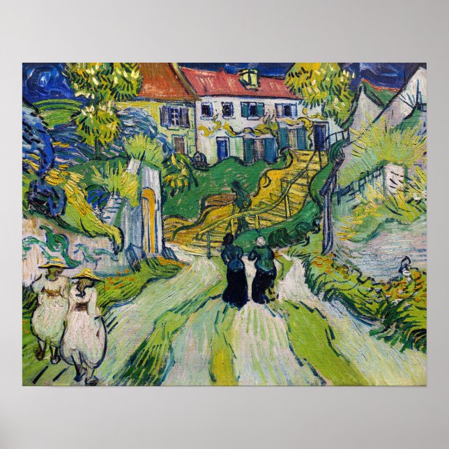 Vincent van Gogh - Treppe bei Auvers Poster (Vorne)