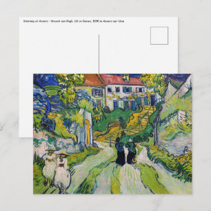Vincent van Gogh - Treppe bei Auvers Postkarte