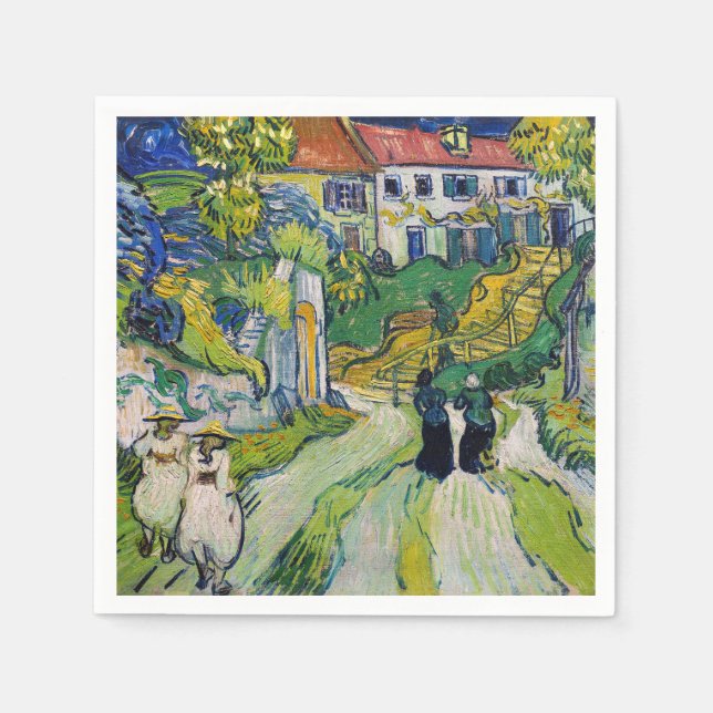 Vincent van Gogh - Treppe bei Auvers Serviette (Vorderseite)