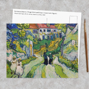Vincent van Gogh - Treppe in Auvers Postkarte