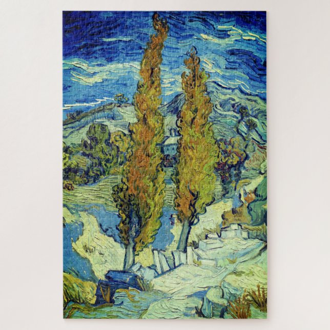 Vincent Van Gogh Two Poplars in Saint-Rémy Puzzle (Vertikal)