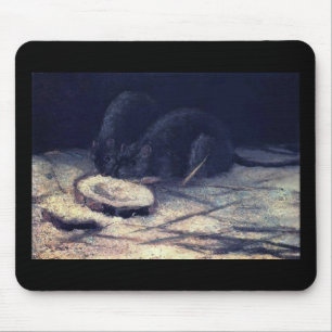 Vincent Van Gogh - Two Rats - Rat Lover Fine Art Mousepad
