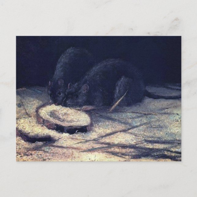 Vincent Van Gogh - Two Rats - Rat Lover Fine Art Postkarte (Vorderseite)