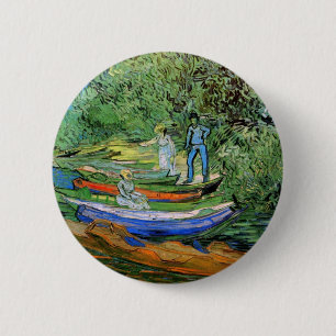 Vincent van Gogh - Ufer der Oise bei Auvers Button