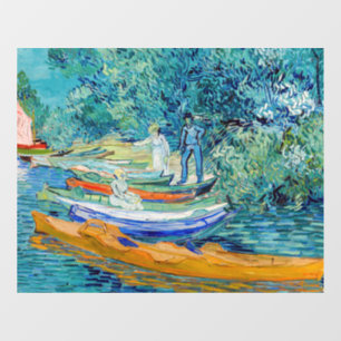 Vincent van Gogh - Ufer der Oise bei Auvers Fensteraufkleber