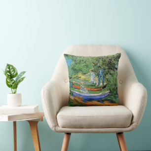 Vincent van Gogh - Ufer der Oise bei Auvers Kissen