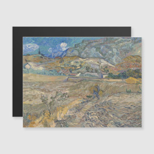 Vincent Van Gogh, umzäuntes Feld mit Bauern Magneteinladung