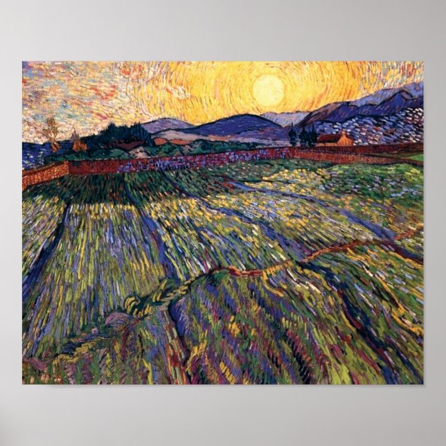 Vincent Van Gogh - umzäuntes Feld mit wachsender S Poster (Vorne)