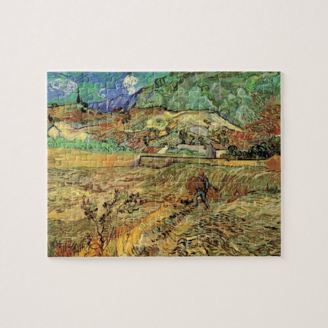 Vincent van Gogh - Umzäuntes Weizenfeld w Bauernho Puzzle (Horizontal)