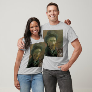 Vincent Van Gogh und seine Katze T-Shirt