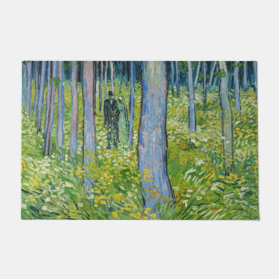 Vincent van Gogh - Unterholz mit zwei Figuren Fußmatte