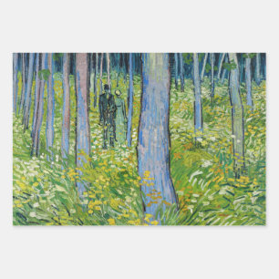 Vincent van Gogh - Unterholz mit zwei Figuren Geschenkpapier Set