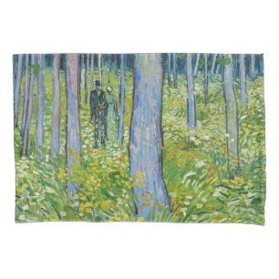 Vincent van Gogh - Unterholz mit zwei Figuren Kissenbezug