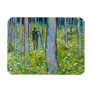 Vincent van Gogh - Unterholz mit zwei Figuren Magnet