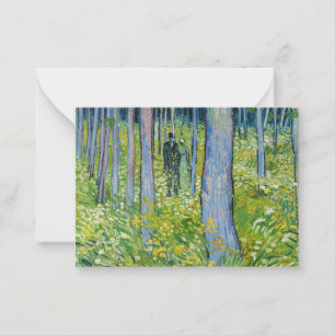 Vincent van Gogh - Unterholz mit zwei Figuren Mitteilungskarte