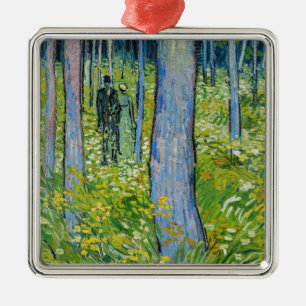 Vincent van Gogh - Unterholz mit zwei Figuren Ornament Aus Metall
