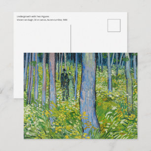 Vincent van Gogh - Unterholz mit zwei Figuren Postkarte