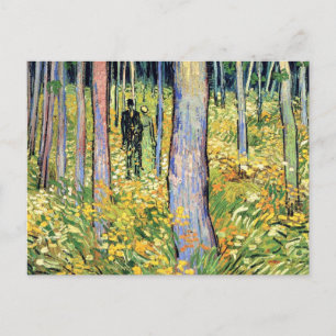 Vincent Van Gogh - Unterholz mit zwei Figuren Postkarte
