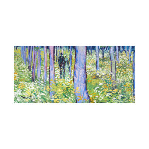 Vincent van Gogh-Unterholz mit zwei Zahlen Leinwanddruck
