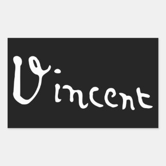 Vincent Van Gogh Unterschrift Rechteckiger Aufkleber