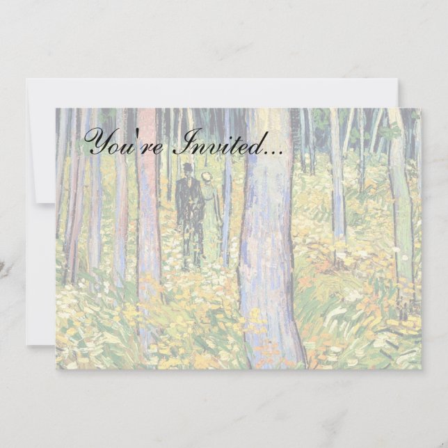 Vincent Van Gogh - Unterwachstum mit zwei Zahlen Einladung (Vorderseite)