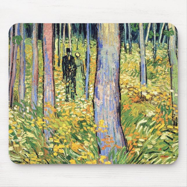Vincent Van Gogh - Unterwachstum mit zwei Zahlen Mousepad (Vorne)
