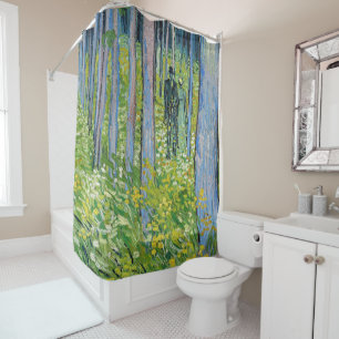 Vincent van Gogh - Unterwuchs mit zwei Zahlen Duschvorhang