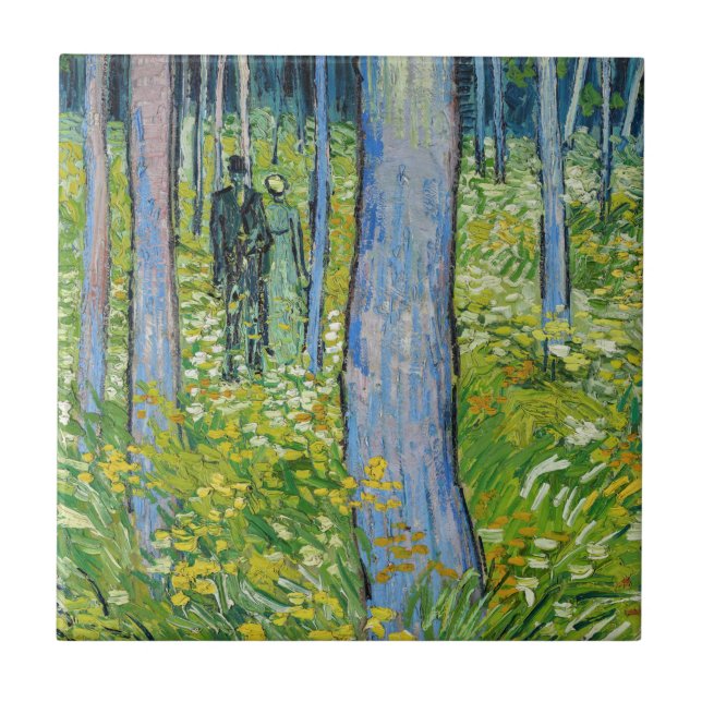 Vincent van Gogh - Unterwuchs mit zwei Zahlen Fliese (Vorderseite)
