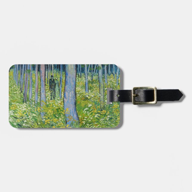 Vincent van Gogh - Unterwuchs mit zwei Zahlen Gepäckanhänger (Vorderseite horizontal)