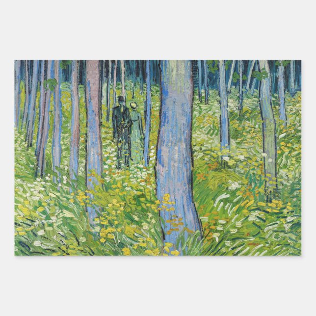 Vincent van Gogh - Unterwuchs mit zwei Zahlen Geschenkpapier Set (Vorderseite)