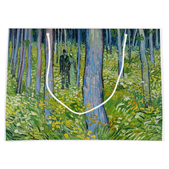Vincent van Gogh - Unterwuchs mit zwei Zahlen Große Geschenktüte (Vorderseite)