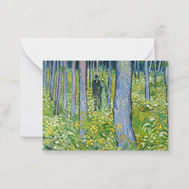 Vincent van Gogh - Unterwuchs mit zwei Zahlen Mitteilungskarte (Vorderseite)