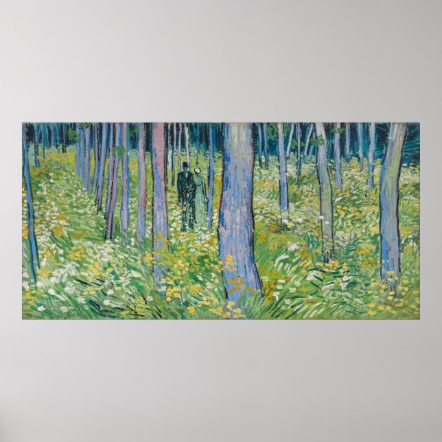 Vincent van Gogh - Unterwuchs mit zwei Zahlen Poster (Vorne)