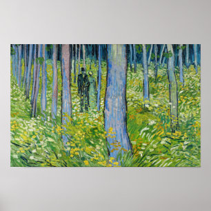 Vincent van Gogh - Unterwuchs mit zwei Zahlen Poster