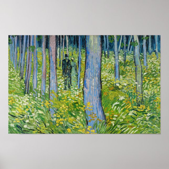 Vincent van Gogh - Unterwuchs mit zwei Zahlen Poster (Vorne)