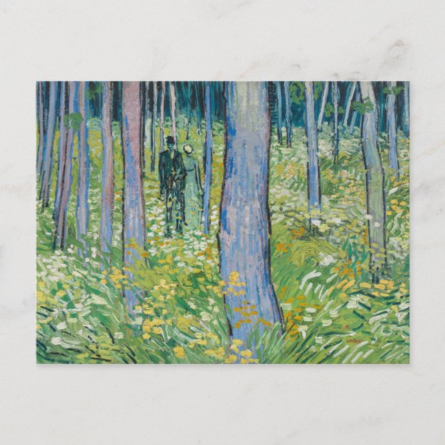 Vincent van Gogh - Unterwuchs mit zwei Zahlen Postkarte (Vorderseite)