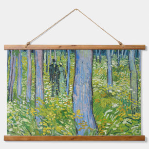 Vincent van Gogh - Unterwuchs mit zwei Zahlen Wandteppich Mit Holzrahmen
