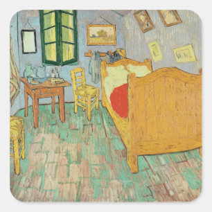 Vincent van Gogh   Van Gogh Schlafzimmer bei Arles Quadratischer Aufkleber