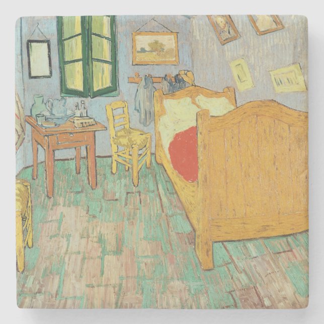 Vincent van Gogh | Van Gogh Schlafzimmer bei Arles Steinuntersetzer (Vorderseite)