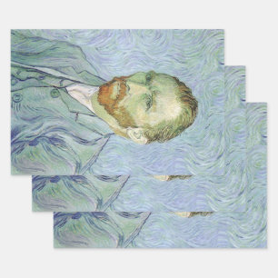 Vincent van Gogh - Van Gogh Selbstportrait in Blau Geschenkpapier Set