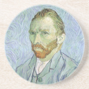Vincent van Gogh - Van Gogh Selbstportrait in Blau Untersetzer