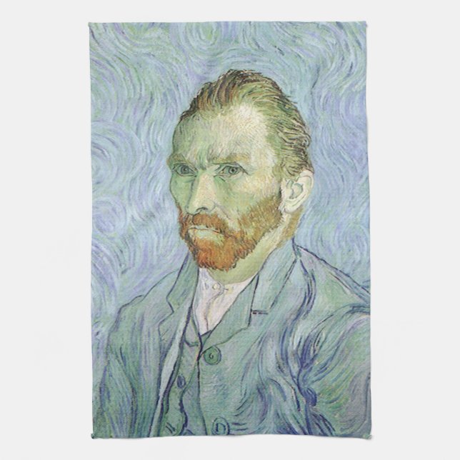Vincent van Gogh - Van Gogh Self Portrait in Blue Geschirrtuch (Vertikal)