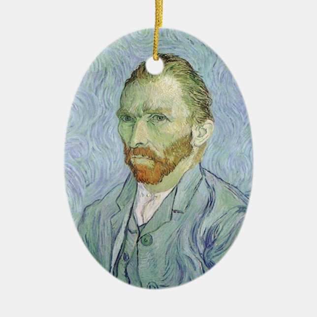 Vincent van Gogh - Van Gogh Self Portrait in Blue Keramikornament (Vorne)