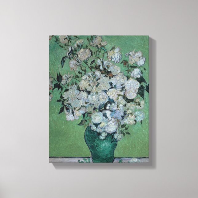 Vincent van Gogh | Vase der Rose, 1890 Leinwanddruck (Vorderseite)