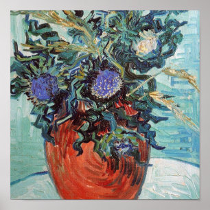 Vincent Van Gogh - Vase mit Blume und Schlecken, Poster