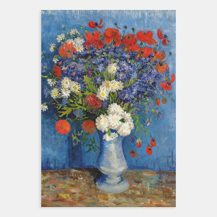 Vincent van Gogh - Vase mit Cornblumen & Poppies Geschenkpapier Set
