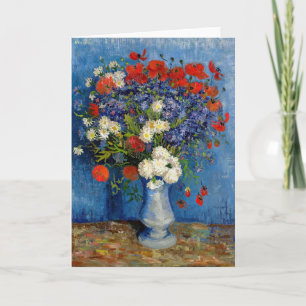 Vincent van Gogh - Vase mit Cornblumen & Poppies Karte