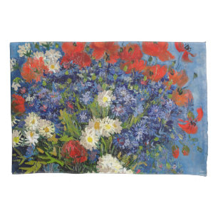 Vincent van Gogh - Vase mit Cornblumen & Poppies Kissenbezug